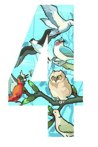 Birds Design 17cm Wheelie Bin Number - wheeliebinnumbers.net