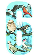 Birds Design 17cm Wheelie Bin Number - wheeliebinnumbers.net