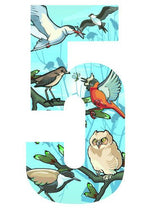 Birds Design 17cm Wheelie Bin Number - wheeliebinnumbers.net