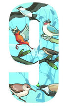 Birds Design 17cm Wheelie Bin Number - wheeliebinnumbers.net