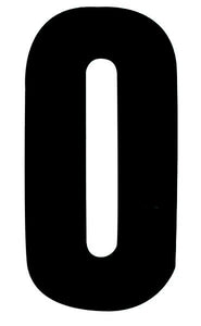 Black Design 17cm Wheelie Bin Number - wheeliebinnumbers.net