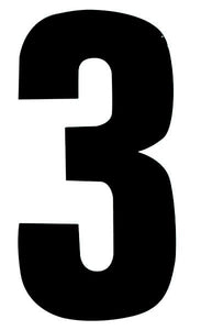 Black Design 17cm Wheelie Bin Number - Pack of 3 - wheeliebinnumbers.net