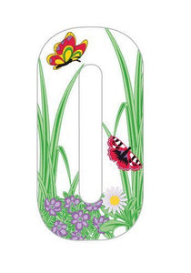 Butterfly Design 17cm Wheelie Bin Number - wheeliebinnumbers.net