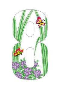 Butterfly Design 17cm Wheelie Bin Number - wheeliebinnumbers.net