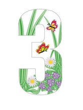 Butterfly Design 17cm Wheelie Bin Number - wheeliebinnumbers.net