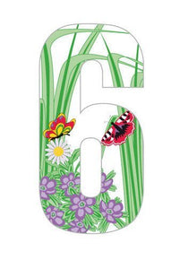 Butterfly Design 17cm Wheelie Bin Number - wheeliebinnumbers.net