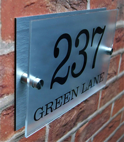 Door Number and Street Name Wall Plaque - 8 Design Variations - wheeliebinnumbers.net