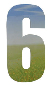 Meadow Design 17cm Wheelie Bin Number - wheeliebinnumbers.net