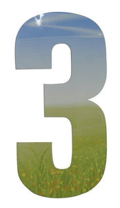 Meadow Design 17cm Wheelie Bin Number - wheeliebinnumbers.net