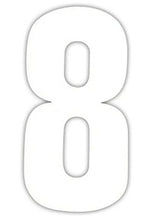 White Design 17cm Wheelie Bin Number - wheeliebinnumbers.net