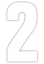 White Design 17cm Wheelie Bin Number - wheeliebinnumbers.net