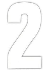 White Design 17cm Wheelie Bin Number - wheeliebinnumbers.net