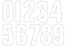 White Design 17cm Wheelie Bin Number - wheeliebinnumbers.net