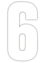 White Design 17cm Wheelie Bin Number - wheeliebinnumbers.net