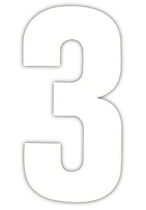 White Design 17cm Wheelie Bin Number - wheeliebinnumbers.net