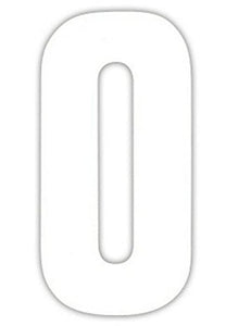 White Design 17cm Wheelie Bin Number - wheeliebinnumbers.net