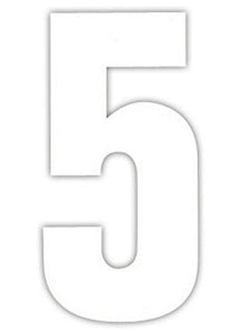 White Design 17cm Wheelie Bin Number - Pack of 3 - wheeliebinnumbers.net